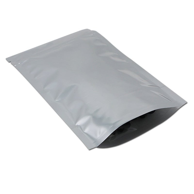 FERENLI 500 Pieces Stand Up Clear Front Resealable Aluminum Mylar Foil Plastic Packaging Bag Zipper Heat Sealable with Tear Notch Long Term Food Storage 3.9x5.9 inch - Image 5